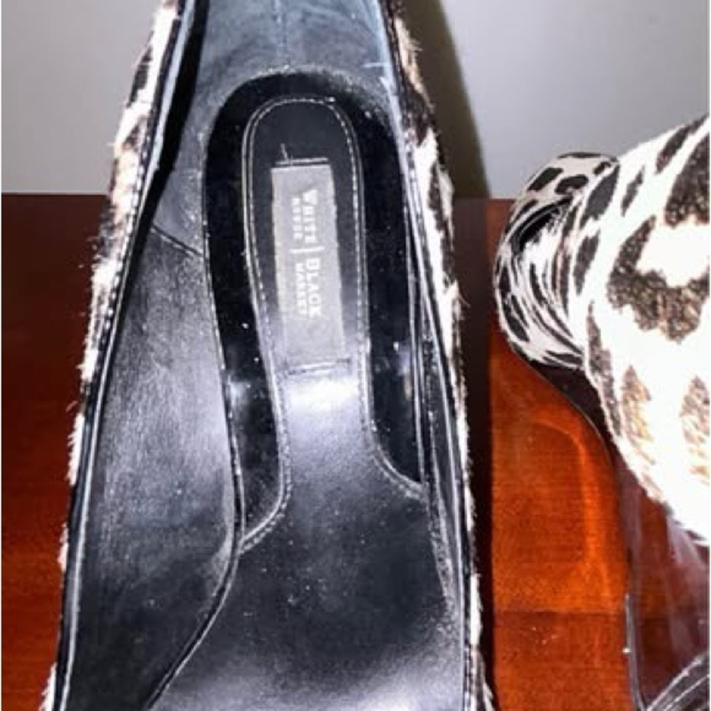 Leather Animal Print Wedges - Picture 4 of 6